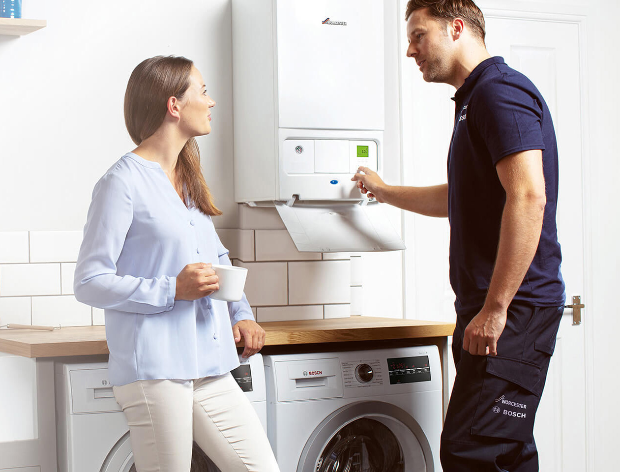 Gas Safe engineer repairing a boiler