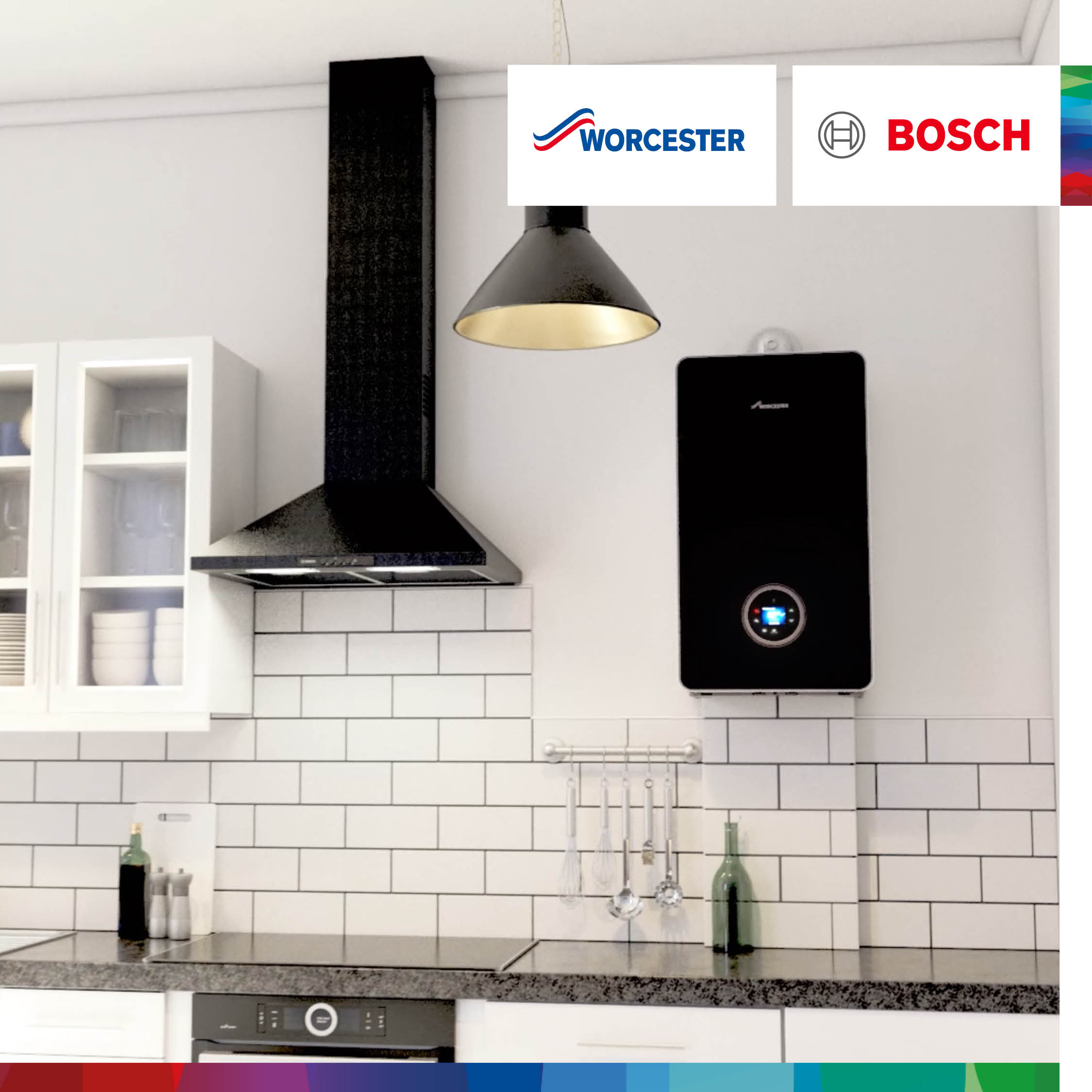 Efficient boiler in a modern kitchen