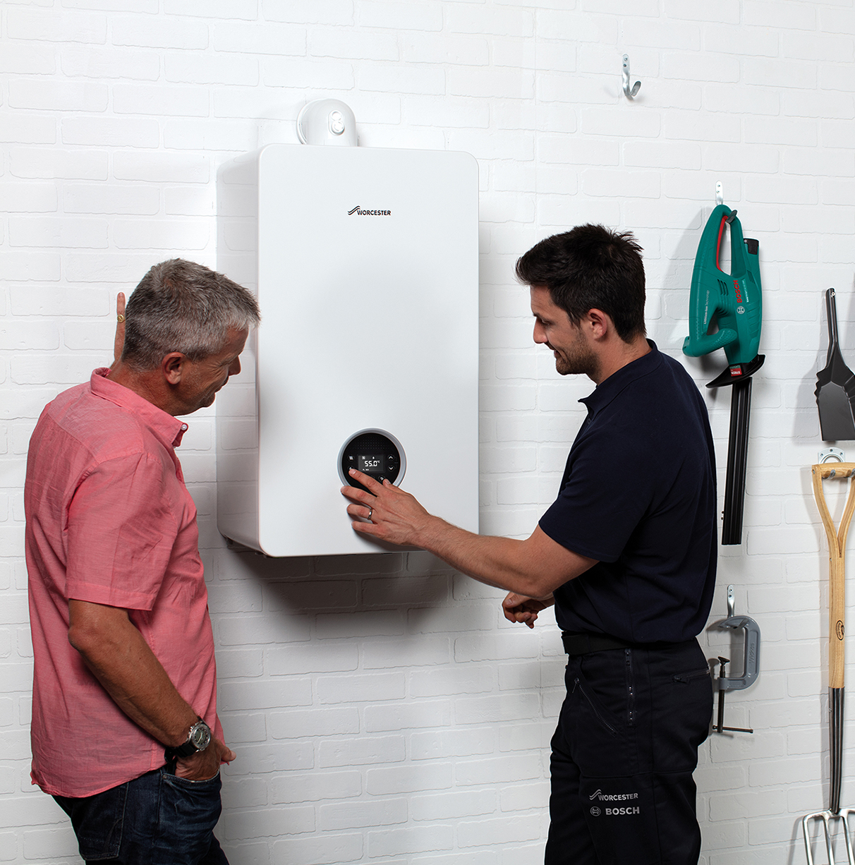 Gas Safe engineer repairing a boiler